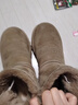 京東京造【厚底增高】中筒雪地靴25秋冬新款女鞋百搭真皮靴子女 栗色 39 曬單實(shí)拍圖