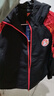 鴻星爾克（ERKE）童裝男女童加厚外套兒童中大童保暖防風(fēng)連帽風(fēng)衣正黑160 曬單實(shí)拍圖