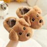 忻悅晴兒童棉拖鞋秋冬男童室內家居鞋女童卡通保暖棉鞋嬰幼兒寶寶毛毛鞋 淺駝色狗狗(全包跟款) 22 -23 14碼內長(cháng)13.5cm1.5-2歲 曬單實(shí)拍圖