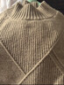 歌米拉（Gemila）半高領(lǐng)毛衣女針織衫女士秋冬短款冬季新款時(shí)尚女士?jì)却畲虻咨郎弦?駝色 XL 【120-130斤】 曬單實(shí)拍圖