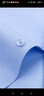 杉杉【DP免燙】長(cháng)袖襯衫男士藍色秋季商務(wù)休閑純棉襯衣 藍色小格 41  曬單實(shí)拍圖