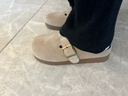拉夏貝爾女鞋勃肯鞋女新款百搭外穿一腳蹬懶人平底包頭鞋女-SLX133 沙色36 曬單實(shí)拍圖