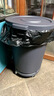 白云大號圓形垃圾桶帶蓋帶輪超大容量塑料儲水桶餐飲廚房戶(hù)外商用 40L灰色帶蓋圓形不帶輪 曬單實(shí)拍圖
