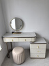 慕思（de RUCCI）艾慕梳妝臺 女意式臥室家具化妝臺收納柜一體巖板桌子梳妝臺 (白色)100cm左/右桌+三斗柜+梳妝凳-TCW1-066 曬單實(shí)拍圖