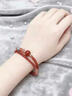 直發(fā)招財南紅瑪瑙手串女款疊帶水晶珠雙圈好運手鏈禮物 平安招財-南紅-紅豆南紅雙圈手串 【師傅指導急需佩戴】（已師傅） 曬單實(shí)拍圖