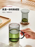 TEAHUE茶杯玻璃泡茶杯茶水分離高硼硅加厚男士高檔辦公室茶道綠茶杯子 曬單實(shí)拍圖