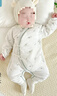 優(yōu)奇輕薄棉保暖新生嬰兒衣服秋冬季棉服剛出生寶寶夾棉連體衣和尚服 曬單實(shí)拍圖