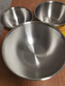 食品不銹鋼盆洗菜和面打蛋家用廚房涼拌沙拉料理盆直邊盆碗豬油盆 17-19-22三件套 曬單實(shí)拍圖