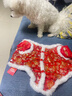 嬉皮狗狗狗衣服冬季保暖新年款冬裝滿(mǎn)印款唐裝小型犬寵物小狗衣服 L碼 曬單實(shí)拍圖