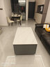 廣東佛山高端茶幾客廳輕奢高級感2025新款現代巖板小戶(hù)型茶桌茶臺 灰色+雪山白亮光巖板 130*70*50 曬單實(shí)拍圖