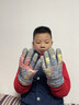 牧萌兒童滑雪手套冬季戶(hù)外保暖防風(fēng)寒男童小孩加絨玩雪手套 灰藍熊 曬單實(shí)拍圖