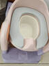 寶寶階梯坐便器兒童坐便器三合一階梯式馬桶凳子小孩可折疊坐便器 【三合一】洛汐粉PU軟墊款 曬單實(shí)拍圖