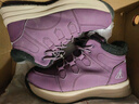 足力健老人鞋中老年加絨雪地靴保暖男靴冬季棉鞋媽媽鞋 6112K絳紫37 曬單實(shí)拍圖