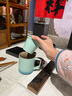 叁旬（sanxun） 知行陶瓷泡茶馬克杯帶蓋過(guò)濾水杯女男辦公室茶水分離杯子定制 知行馬克杯【湖蘭釉】 曬單實(shí)拍圖