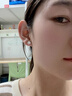 飾薇仿貓眼石銀耳釘女輕奢小眾高級感耳環(huán)氣質(zhì)百搭養耳洞耳飾睡覺(jué)免摘 銀色貓眼石耳釘【一對裝】 曬單實(shí)拍圖
