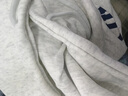 以純（YISHion）重磅純棉oversize新款字母寬松大碼長(cháng)袖美式潮牌連帽加絨衛衣外套 淺灰色 加絨 XL (建議125-140斤) 曬單實(shí)拍圖
