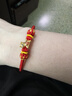中國黃金（CHINA GOLD）足金馬上暴富手繩男女情侶款馬年本命年紅繩手鏈生日禮物送女友 【京速達】足金馬上暴富手繩-紅繩款 約0.3g 曬單實(shí)拍圖