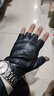 曼查斯特露指格斗手套時(shí)尚真皮半指手套男薄款摩托車(chē)駕駛半截羊皮手套 曬單實(shí)拍圖