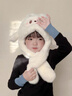 耳朵會(huì )動(dòng)的兒童帽子加絨加厚吹泡泡護耳帽圍巾一體冬保暖防寒男女 2#粉色3-15歲 均碼 曬單實(shí)拍圖