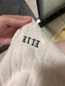ELLE【100%綿羊毛】寬松圓領(lǐng)毛衣女2024冬裝新款新年慵懶軟糯毛針織衫 白色 M 曬單實(shí)拍圖