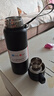 慕馨（moosen）保溫杯男大容量水杯316不銹鋼茶水分離泡茶杯子帶濾網(wǎng)壺定制刻字 黑1000ML杯套杯刷+茶水分離 曬單實(shí)拍圖