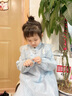 戴維貝拉（DAVE＆BELLA）兒童裙子春秋裝女童國風(fēng)漢服連衣裙寶寶網(wǎng)紗公主裙 曬單實(shí)拍圖
