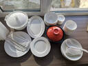漢茗景德鎮釉下彩碗盤(pán)餐具整套骨瓷簡(jiǎn)約碗碟筷套裝家用高級感喬遷禮物 高溫釉下彩丨錦盒裝丨 70件套 曬單實(shí)拍圖