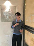 星禾萊韓系復古假兩件雙層領(lǐng)拼色長(cháng)袖毛衣男秋冬季知識分子休閑百搭針織 灰色 M 曬單實(shí)拍圖