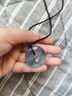 寶卡伊 收藏級冰種海藍寶吊墜女天然水晶項鏈平安扣掛件平安轉運飾品 寶石級冰種8-9g 曬單實(shí)拍圖