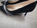 百麗（Belle）精致水鉆高跟單鞋女2026春新商場(chǎng)同款優(yōu)雅淺口單鞋F1U1DAQ6 黑色-寬版 39 曬單實(shí)拍圖