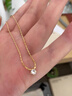 伊燦一顆鋯石輕奢吊墜項鏈女小眾設計感頸鏈2025年新款爆款簡(jiǎn)約鎖骨鏈 一顆真心鋯石項鏈 曬單實(shí)拍圖