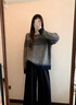 鹿王戀雪費爾島圓領(lǐng)套頭毛衣女秋冬季2025新款寬松百搭加厚打底針織衫上衣 8067灰色 55 4XL 曬單實(shí)拍圖