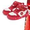 泰蘭尼斯兒童紅色新年運動(dòng)鞋幼兒園室內鞋可控開(kāi)關(guān)男女童閃燈板鞋白/紅24 曬單實(shí)拍圖