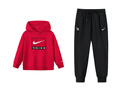 NIKE 3BRAND 耐克男女童衛衣+長(cháng)褲2件套2026新年紅色拜年服兒童套裝 學(xué)院紅 【春秋純棉舒適】 (1491) 160 /76 【建議身高152-158cm】 曬單實(shí)拍圖