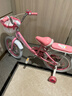 永久兒童自行車(chē)3-8歲小孩腳踏單車(chē)寶寶中大童女孩公主款童車(chē) 【升級-白胎】小貓粉+護具禮包 16寸 曬單實(shí)拍圖
