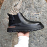 七匹狼（SEPTWOLVES）馬丁靴男鞋冬季新款潮流百搭高幫休閑皮鞋男厚底增高防滑切爾西靴 黑色 【標準皮鞋碼】 41 (255mm) 曬單實(shí)拍圖