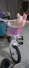 阿米達兒童自行車(chē)女孩3-6歲7-10輕便小孩女童寶寶童車(chē)兒腳踏車(chē)公主單車(chē) 高配紫【輔助輪+加固車(chē)身+靠背】 12寸適合身高80-105cm+【禮包】 曬單實(shí)拍圖