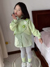 G.duck小黃鴨女童春秋裝套裝2026新款兒童寶寶秋季假兩件衛衣初秋兩件套 綠色 衣服+褲子 110 cm 曬單實(shí)拍圖