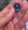 侗秘收藏級天然水晶吊墜海藍寶魔鬼藍蛋面項鏈圣瑪利亞色送生日禮物 約3-5克蛋面圣瑪利亞色 曬單實(shí)拍圖
