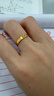 賽菲爾黃金戒指足金唯愛(ài).ONE男女情侶固口金戒指對戒婚戒 女戒 14號約2.60克 曬單實(shí)拍圖