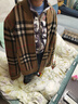 BURBERRY男士棕色拼色羊毛拉鏈針織開(kāi)衫80911641 M 曬單實(shí)拍圖