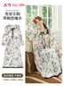 古今（GUJIN）帶胸墊云朵棉睡裙女春秋新品睡衣長(cháng)袖甜美碎花蝴蝶連衣裙家居服 曬單實(shí)拍圖