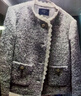 三彩【綿羊毛】2025冬季新款香風(fēng)毛呢外套圈圈呢加棉短大衣保暖M 花灰色 M 160/84A 曬單實(shí)拍圖