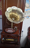 歐蒂諾美式實(shí)木留聲機中式復古國民老式唱片機仿古大喇叭藍牙音響歐式黑膠唱片機電唱機 棕色-實(shí)木留聲機 曬單實(shí)拍圖