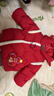 巴拉巴拉童裝兒童羽絨服男童女童2025新款春裝拜年服紅色嬰兒外套國風(fēng)加厚 曬單實(shí)拍圖