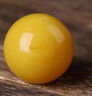 芯香天然蜜蠟圓珠單珠散珠子老蜜蠟單顆文玩手串配飾配珠金剛配件大全 雞油黃18mm1顆 默認 曬單實(shí)拍圖