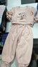 女童加絨套裝冬季女孩洋氣衛衣馬甲三件套兒童拉布布童裝嬰兒衣服 粉紅色【三件套】 加絨 90 cm 曬單實(shí)拍圖