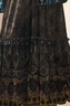 三吉黑花【尋芳】新中式爛花絲絨冬季半身裙女2025新款A字長(cháng)裙子 檀棕 XS 曬單實(shí)拍圖