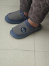 利達妮（TZLDN）大碼男士棉鞋居家室內加絨加厚底保暖防滑秋冬季家居半包棉拖鞋男 曬單實(shí)拍圖