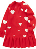 巴拉巴拉（BALABALA）女童連衣裙兒童裙子秋裝款新年季中大童荷葉邊保暖拜年服 紅色愛(ài)心-00366 140 cm 曬單實(shí)拍圖